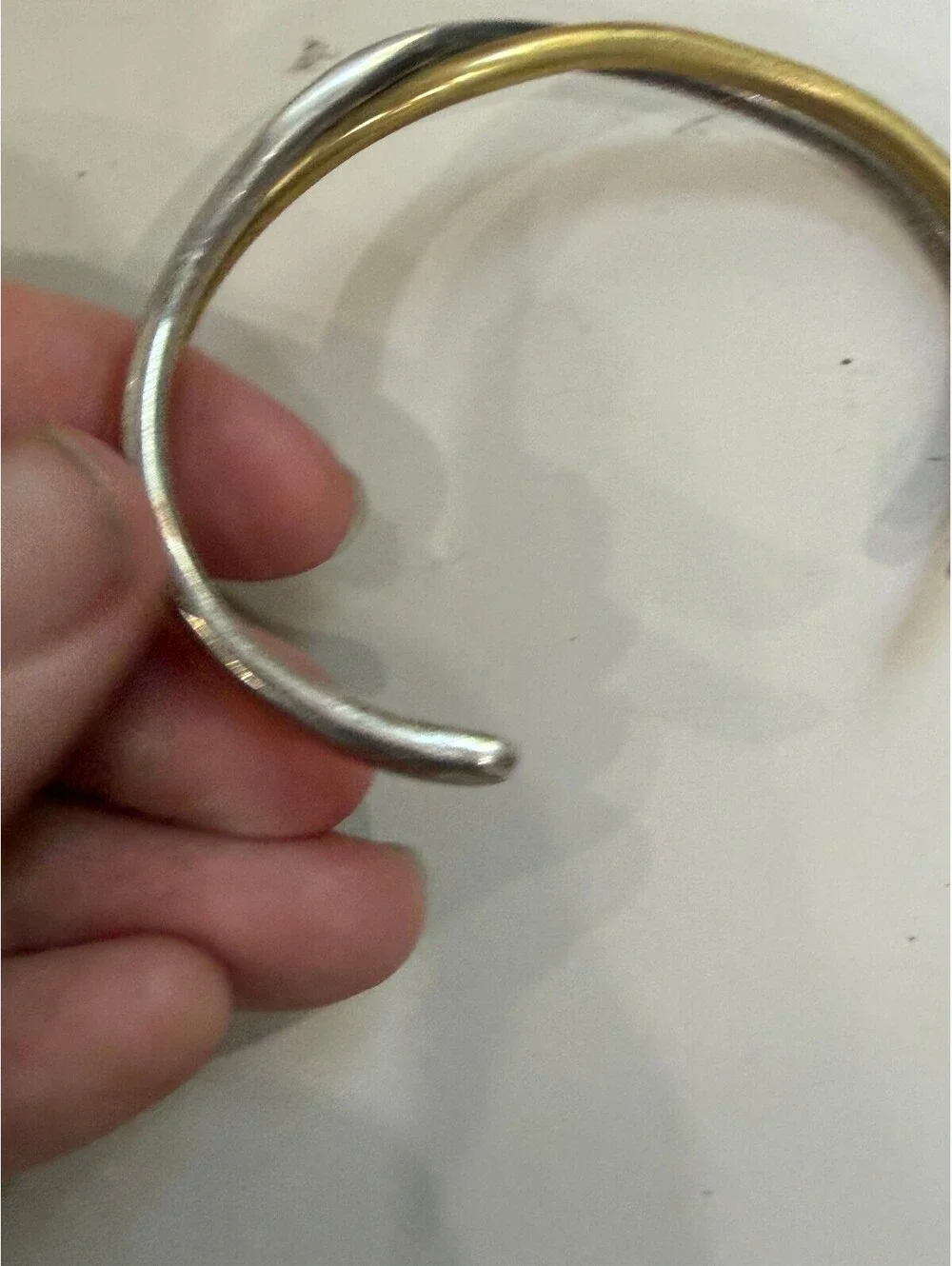 Vintage Sausalito Craftworks Signed Copper Brass Cuff Bracelet